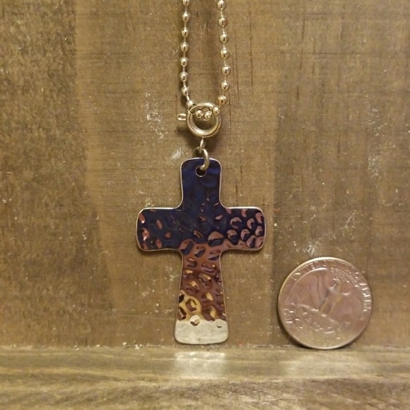 JBloom Silver Cross Charm Necklace - Picture 4 of 4